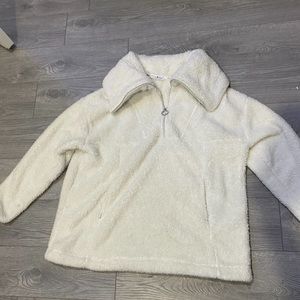 White Fuzzy Pullover Sweater